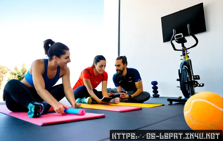 레저스포츠지도자와 관련된 최신 연구 동향 - Photorealistic contemporary sports science research setting in Spain, a diverse team of leisure spor...